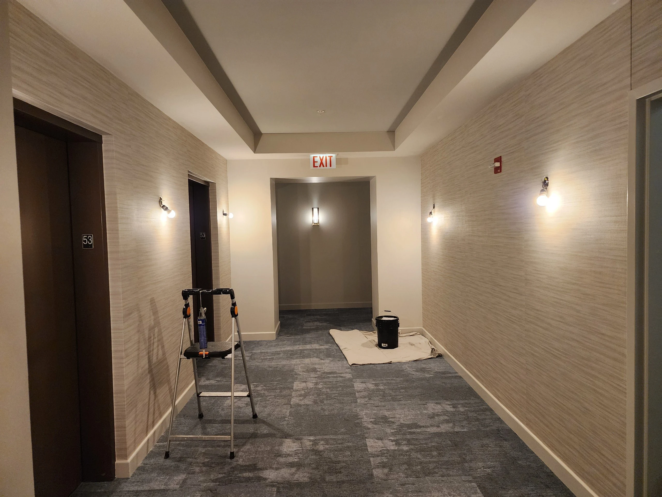 Commercial wallpaper work